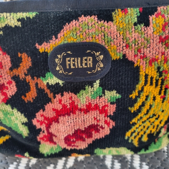 Feiler Handbag Floral Pattern Botanical Popular Black - Picture 7 of 7